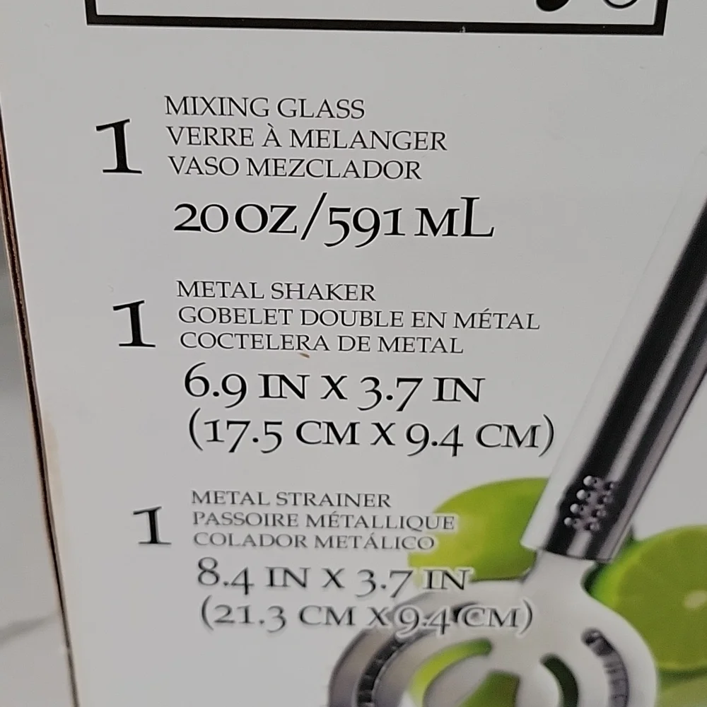 Libbey Cocktail Shaker Set 3 Piece